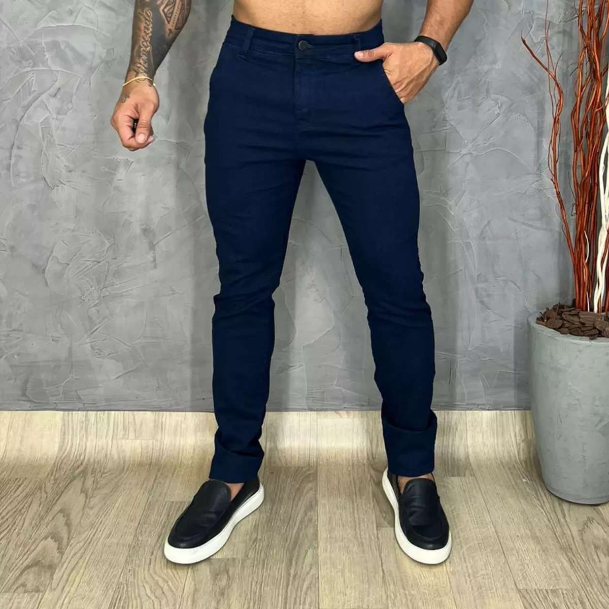 Kit 3 Calças Sarja Masculinas Esporte Fino 02 - Imagem 3